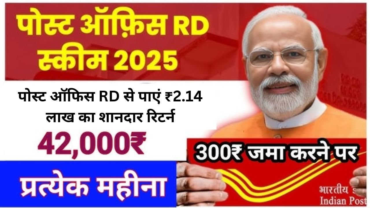 ₹3,000 की मासिक जमा से ₹2.14 लाख का रिटर्न – पोस्ट ऑफिस RD स्कीम का कमाल